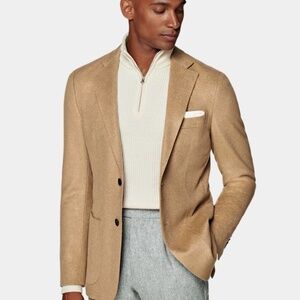 New Suitsupply 38R Camel Jort Sports Coat / Blazer, Silk, Cashmere